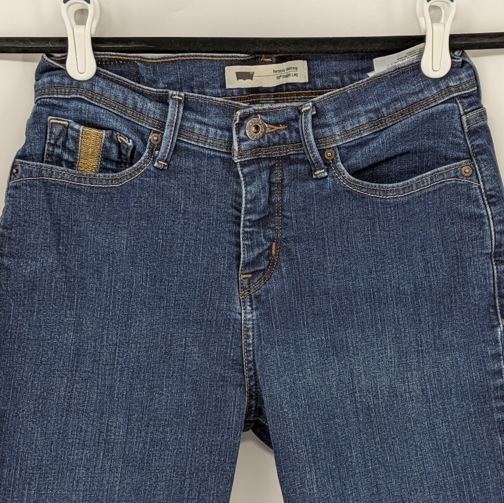 Levi's 512 Denim Jeans Perfectly Slimming Straight Leg W27 L30 (meas. 26/28) - Picture 3 of 9